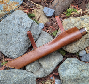 Cuchillo de Caza y Camping Seax, Forjado a Mano, Hoja de Acero al Carbono, Mango de Madera, Personalizable OEM, Grado Industrial, Grosor de Hoja de 0.45 mm - Product Image 4