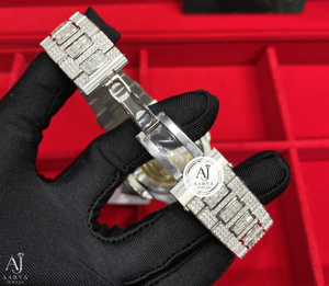 Reloj Mecánico con Esfera Plateada, Bisel con Diamantes, Reloj de Pulsera, Joyería de Moda de Lujo, Regalo - Product Image 5