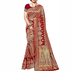 Custom <b>Women</b> <b>Saree</b> with Intricate Embellishments Rich Colors and Personalized Design Options <b>for</b> Elegant Ethnic Fashion - Product Image 1