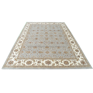 พรมแคชานเปอร์เซียน น็อตต์ แฮนด์ น็อต ท์ ทำจากขนสัตว์ผสมไหมไผ่ ลายดอกไม้ ขนาดใหญ่ สำหรับห้องนั่งเล่น ห้องโถง สำนักงาน และหน้าประตู - Product Image 2