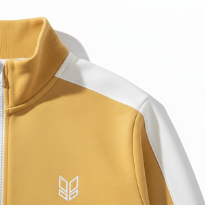 Street Wear High Quality <b>White</b> Sleeve Panels Embroidered Logo <b>Zip</b>-<b>Up</b> Sporty Style Regular Fit Autumn Wear - Product Image 2