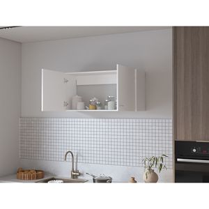 Oklahoma Two-Door Wall Cabinet in Melamine for <b>Kitchen</b> <b>Storage</b> - Product Image 2