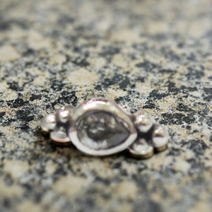 หมุดตุ้มหูหิน925สีเงินต่างหูดีไซน์โรงงานผลิตในประเทศไทย - Product Image 1