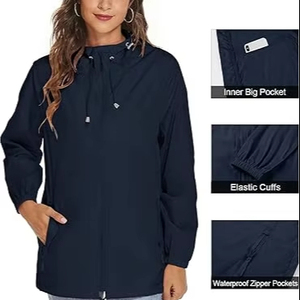 Wholesale Designer <b>Men</b> <b>Long</b> Winter Outdoor Windbreaker <b>Jacket</b> Stand Collar Vintage Style Lightweight Windproof Waterproof Hooded - Product Image 1