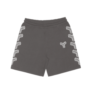 Pantalones Cortos Deportivos Negros de Spandex/Algodón, Corte Ajustado, Cintura Alta, Casuales, con Estampado de Letras Blancas, Cintura Elástica, Tejido de Punto - Product Image 2