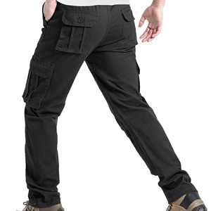 Wholesale <b>Men</b> Cargo <b>Trousers</b> Custom Design Multi Pocket Casual Pants <b>Elastic</b> <b>Waist</b> OEM ODM Private Label Apparel Manufacturer - Product Image 2