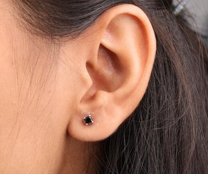 DailyWear Elegant <b>Cushion</b> Diamond Stud Earrings Solitaire 4-Prong Martini Studs Black Diamond Studs Dainty Earring For Gift - Product Image 5