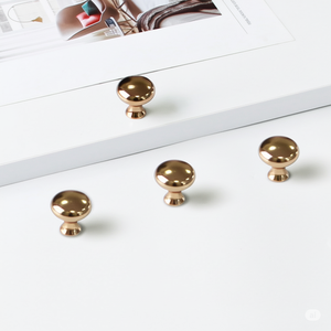 High Strength Zinc Alloy Round Mushroom <b>Knob</b> Luxury Rose <b>Gold</b> Furniture Handle for Kitchen Bathroom Nightstands Drawer Cupboard - Product Image 3