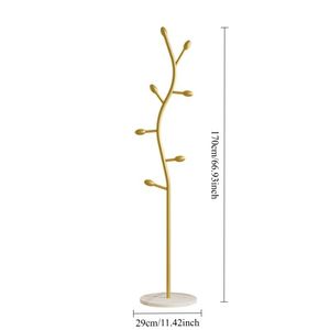 Appendiabiti Autoportante in Metallo Dorato con Base in Marmo, Appendiabiti Multiuso per Camera da Letto e Cappelli - Product Image 4