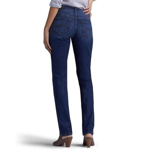 Jeans pour femmes - Pantalon en denim coupe droite personnalisé, coton de haute qualité, coupe droite, taille haute, jeans grande taille pour femme - Product Image 5