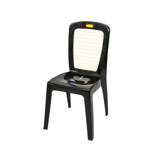 Silla Moderna y Resistente de Piedra/Mármol, Libre de BPA, con Respaldo de 9 Rayas para Cocina, Escuela, Parque y Uso en Exteriores - Product Image 1