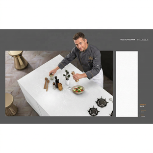 Dalle de porcelaine émaillée noire Marquina 800x2400x18mm sol brillant flair espagnol carreaux de granit en pierre frittée - Product Image 5