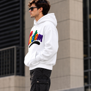 Fabricante de Sudaderas con Estampado Puff, Sudaderas con Capucha y Logotipo Personalizado, Sudaderas con Estampado en Relieve, Sudaderas de Felpa de Algodón Grueso, Ropa Urbana - Product Image 4