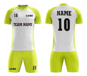 Wholesale Latest Style 100% Polyester Soccer Uniform Set UV Protection Customizable Team Name Adult Men High Winter Summer - Product Image 5