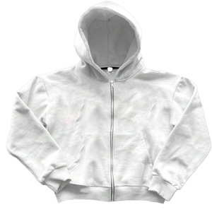 Sweat-shirt à capuche zippé pour homme de haute qualité, couleur unie, en molleton de coton, décontracté, avec logo imprimé sur le devant, coupe classique, idéal pour l'automne - Product Image 3