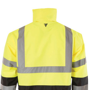 Nueva Chaqueta de Seguridad para Guardias de Seguridad de Invierno al por Mayor, Talla Grande para Hombre, Certificación ANSI Clase 1 EN ISO 20471, Impermeable, OEM/ODM Personalizada - Product Image 4