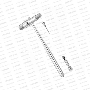 Marteau de réflexe de Buck, 7 pouces de long, manuel, en acier inoxydable, réutilisable, outil neurologique pour l'évaluation sensorielle des tests des tendons profonds, Vaslcare - Product Image 2