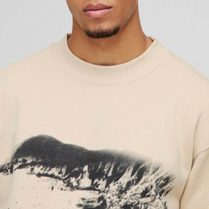 Sudadera de Hombre de Cuello Redondo, Gris Jaspeado, de Alta Calidad y Sostenible, Talla Grande, Personalizable, Mezcla de Algodón, Nueva Llegada - Product Image 2