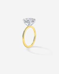 Bague de mariage personnalisée en or 10k 14k 18k avec diamant de laboratoire rond de 3 carats, sertie à griffes, style halo, vente en gros directe du fabricant, CVD - Product Image 3