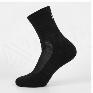 Black Ankle <b>Socks</b> Breathable Knitted <b>Polyester</b> Spandex Running <b>Socks</b> for Adults Summer Season - Product Image 3