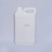 Bouteille carrée en plastique HDPE de 5 L avec poignée pour huile moteur et produits chimiques, dotée d'un bouchon à vis, impression de logo personnalisable