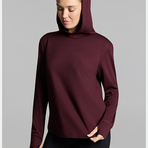 Sweat à capuche décontracté pour femme avec grande poche, manches longues et couleur unie pour l'automne, l'hiver et le printemps - Product Image 6