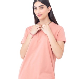 High Quality Seamless Fit Women's Cotton <b>Crop</b> T Shirt Breathable Quick Dry Short Sleeve Casual Tee Crew Neck Summer Gym <b>Top</b> - Product Image 3
