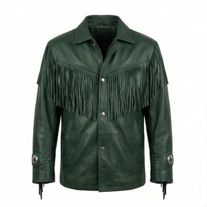 Veste de moto en cuir pour homme NAI-0490A, style motard, fermeture éclair, rembourrage en coton, vêtements d'été pour la conduite, couleur personnalisable - Product Image 1