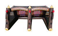 Jeu interactif de lancer de hache gonflable - Matériel PVC certifié CE - Sport de compétition en plein air