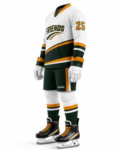 Tenue d'équipe sportive, maillot et pantalon de hockey sur glace 100% polyester pour l'entraînement, vente en gros, uniformes de hockey sur glace de qualité supérieure, doux - Product Image 2