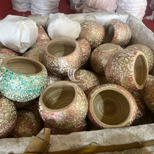 Bols en nacre faits à la main en Offre Spéciale du Vietnam, bols en bambou incrustés de coquillages colorés prix de gros - Product Image 1