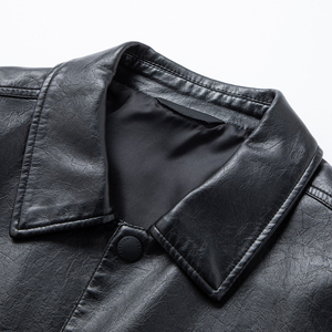 Custom Design Fashion Classic Leather Motorcycle <b>Jacket</b> OEM Front Logo Men <b>Slim</b> <b>Fit</b> Genuine Cowhide Skin Coat Streetwear - Product Image 2
