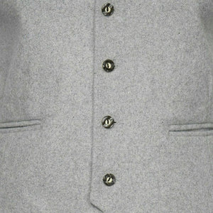 เสื้อกั๊กผู้ชายสไตล์สก็อตสีเทาอ่อนลายอาร์ไกล์ ผ้าขนสัตว์ ติดกระดุม 5 เม็ด รับผลิตตามสั่ง ขายส่ง - Product Image 5