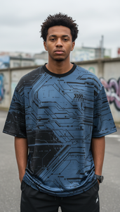 Camiseta Premium de Corte Regular, Sublimada, de Poliéster/Algodón, de Secado Rápido para Hombre, Estilo Casual Urbano de Moda - Product Image 6