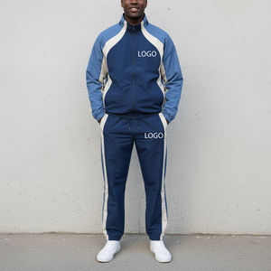 Survêtement coupe régulière OEM/ODM de haute qualité avec fermeture éclair, capuche et coupe-vent pour homme, personnalisable avec logo brodé, style streetwear, résistant au vent - Product Image 2