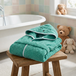 Peignoir pour enfants unisexe, mignon, doux, absorbant, léger, lavable en machine, 100% coton peigné, qualité supérieure, écologique, portable - Product Image 3