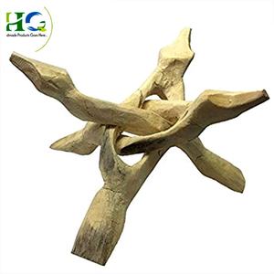 Soporte Cobra de madera de 3 patas grande, soporte de exhibición de arte popular ecológico con forma hexagonal y tallado para decoración del hogar - Product Image 5