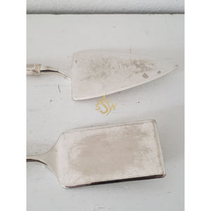 ชุดอุปกรณ์เสิร์ฟเค้กพรีเมียมพร้อมด้ามจับหินอ่อน มีดตัดขนมขัดเงา อุปกรณ์ครัวสุดหรูสำหรับตัดและเสิร์ฟเค้ก - Product Image 3