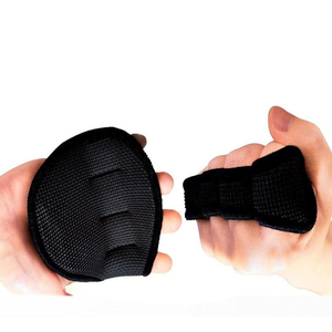 High Quality Custom Neoprene Weight <b>Lifting</b> Leather Grip Pad Heavy Duty Power <b>Lifting</b> <b>Strap</b> with Rubber Palm Grip Cheap Price - Product Image 2