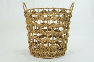 THE LINKS SERIES Natural <b>Wicker</b> Plant <b>Basket</b> Seagrass Water Hyacinth <b>Basket</b> Storage At Home Vanity Organizer - Product Image 2