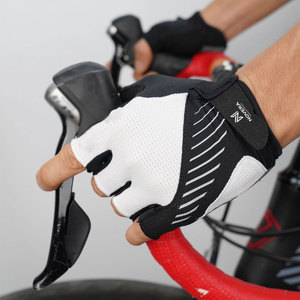 Breathable Lightweight Leather Half <b>Finger</b> Cycling Gloves Non-Slip Adjustable Wrist <b>Strap</b> Customized Options New Arrival Sports - Product Image 3