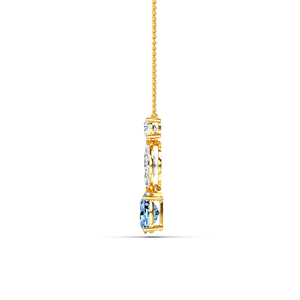 จี้เพชรทรงมาร์คีส์ทองคำขาว 14K น้ำหนัก 3.84 กะรัต ดีไซน์ทันสมัย สวยงามน่าหลงใหล เหมาะเป็นของขวัญสำหรับเจ้าสาว หรือของขวัญแต่งงานสำหรับสุภาพสตรี - Product Image 4