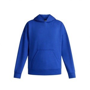 Sudadera con capucha de forro polar rojo, color sólido, informal, para otoño, con bolsillo frontal, corte regular, para adultos, de BD. - Product Image 4