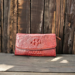 Mayorista Bolso de Mano de Piel de Cocodrilo para Mujer Tamaño 19x10x2,5 cm Marca Luxali Cartera de Mujer Monedero de Señora Personalizado - Product Image 1