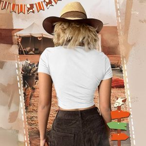 Top Corto Estilo Vaquera para Mujer, Diseño Gráfico Y2K, Estilo Country, para Conciertos, Top Corto Tipo Camiseta sin Mangas - Product Image 5