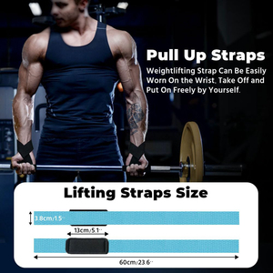 Sangles de levage en néoprène légères, de qualité supérieure, antidérapantes et respirantes pour la musculation, la musculation et l'entraînement professionnel. - Product Image 4