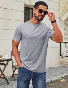 Camiseta Básica de Algodón para Hombre al por Mayor, Transpirable, de Secado Rápido, Ecológica, de Manga Corta, Lisa, Tejida, Personalizable - Product Image 4
