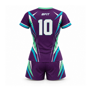 Conjuntos de Camiseta y Pantalones Cortos de Voleibol, Última Moda, Unisex, Secado Rápido, Poliéster, Uniformes Personalizados con Nombres y Números de Equipo, Protección Anti-UV - Product Image 2
