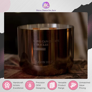 ชุดเชิงเทียนสแตนเลสสตีลสีเงินโรสโกลด์ลายสลัก ดีไซน์พิเศษ ราคาพิเศษ - Product Image 6