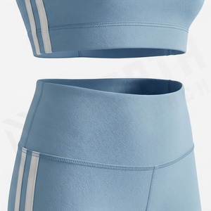 Ensemble de yoga pour femmes, 2 pièces, vêtements de fitness, soutien-gorge de sport, shorts, tenue de sport, entraînement, exercice, vêtements de sport, couleur personnalisée - Product Image 5